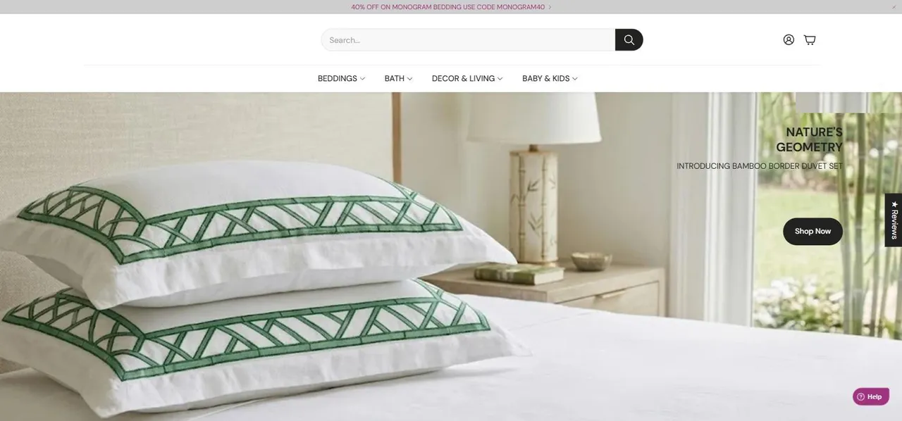 PushpLinen website