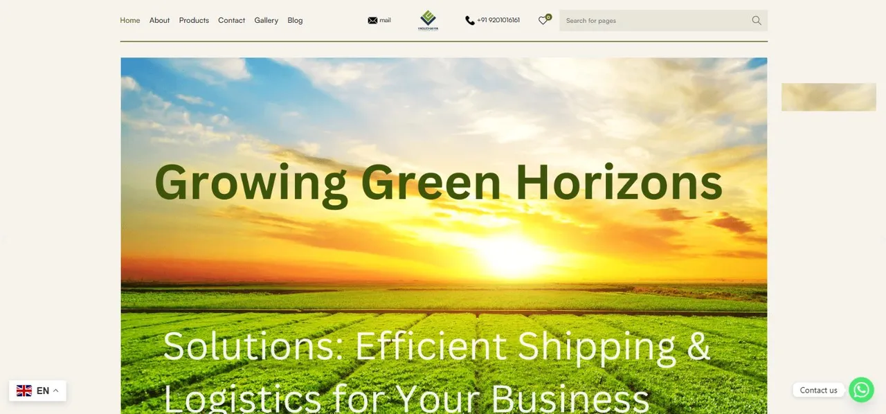Vasudhaiva Exports website